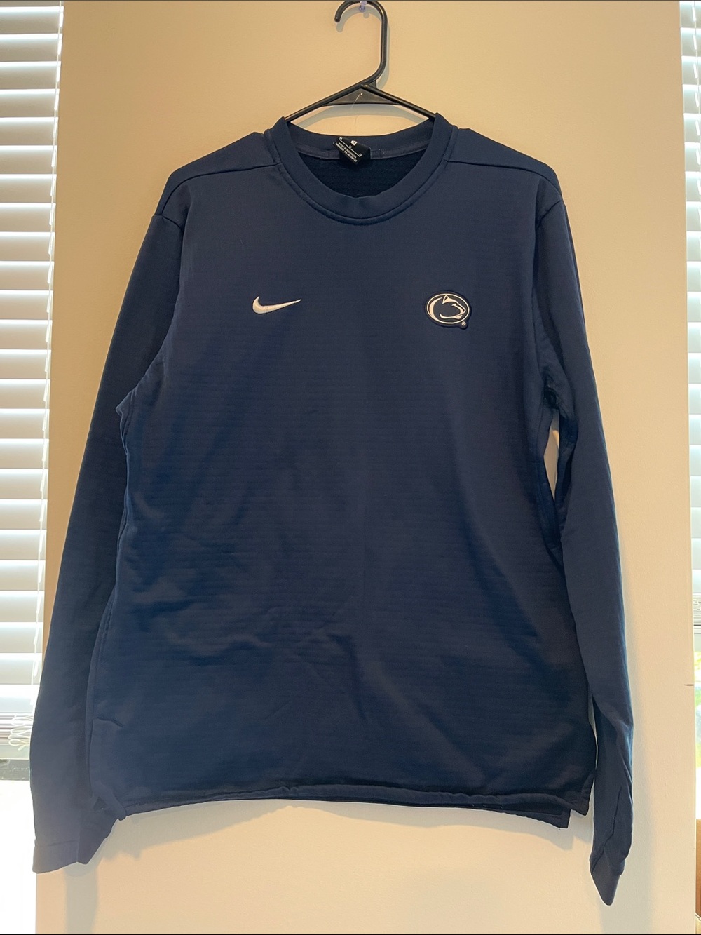 Nike Navy Penn State Long Sleeve Crew Sweatshirt